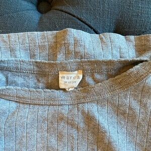 Marea by Liz Joy Gray Ribbed Top